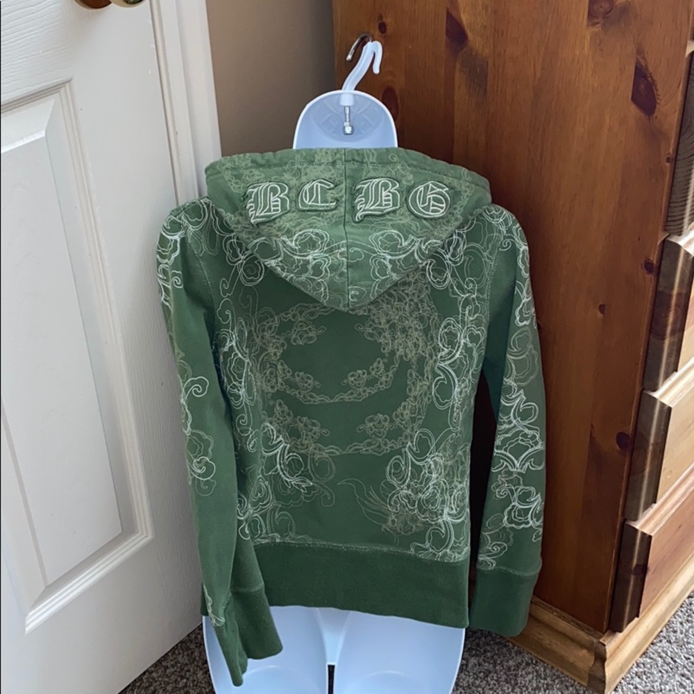 BCBG Green Hooded Sweatshirt - Picture 5 of 5